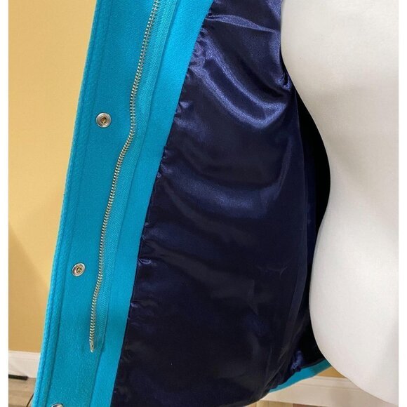 J. Crew Petite Chateau Parka Italian Stadium J8369 0 coat Blue - Picture 7 of 8